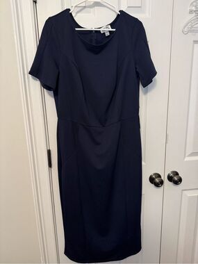 Unique Vintage Navy Midi Dress Plus Size 2X NWT Classic Wiggle Dress